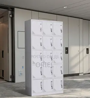Office Cabinet : 15-Door Steel Locker Cabinet