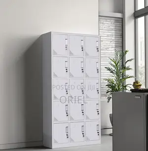 Office Cabinet : 15-Door Steel Locker Cabinet