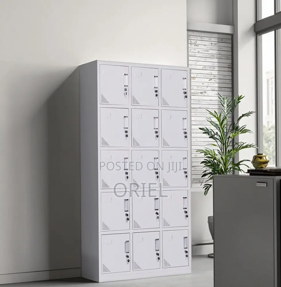 Office Cabinet : 15-Door Steel Locker Cabinet