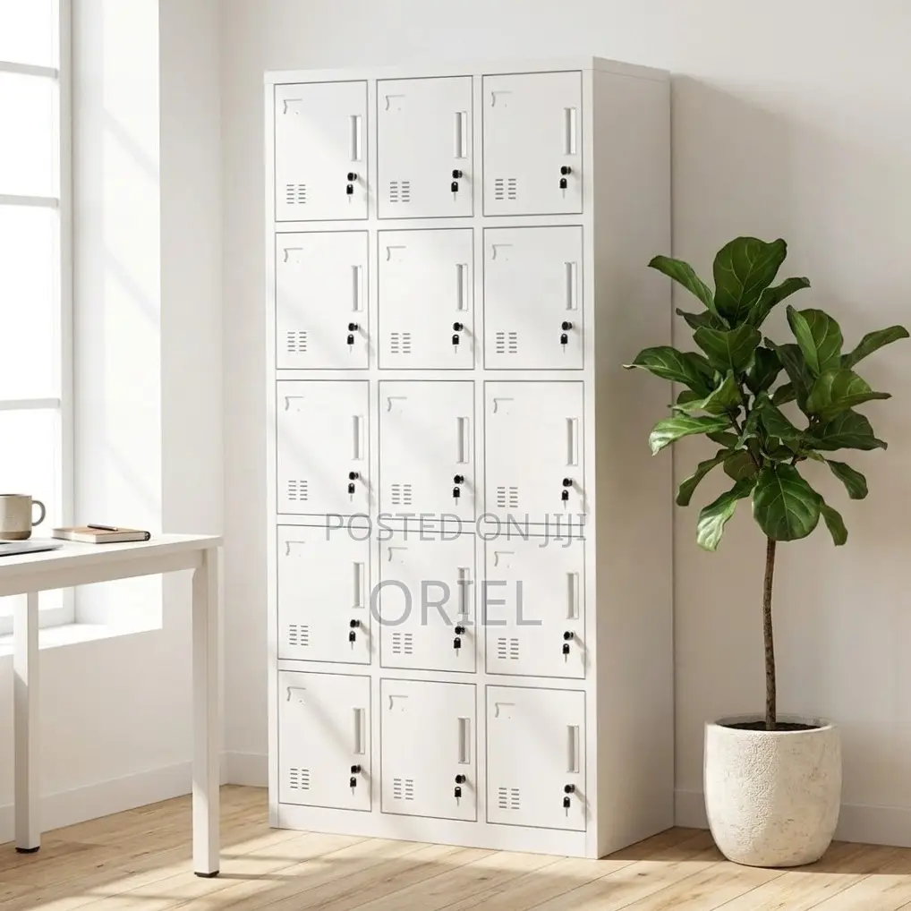 Office Cabinet : 15-Door Steel Locker Cabinet