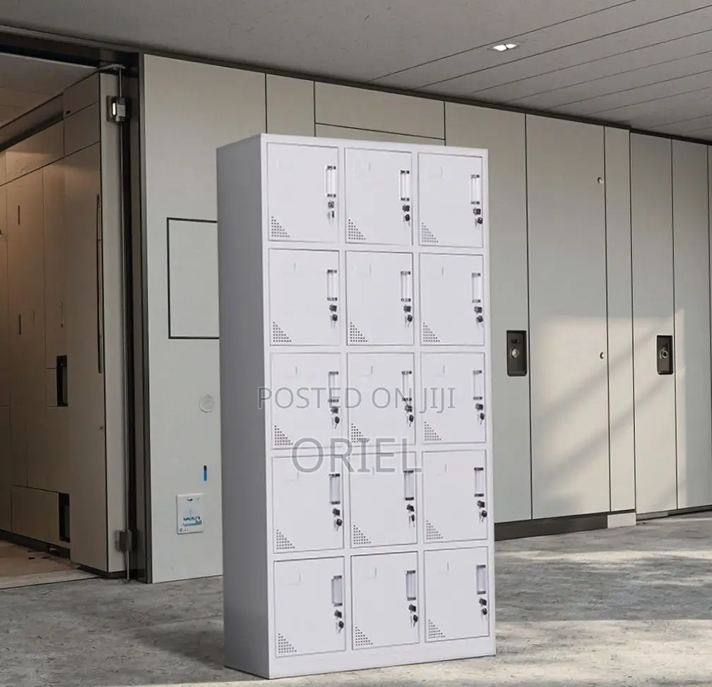 Office Cabinet : 15-Door Steel Locker Cabinet