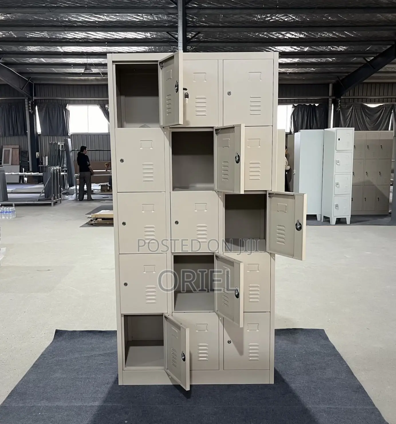 Office Cabinet : 15-Door Steel Locker Cabinet