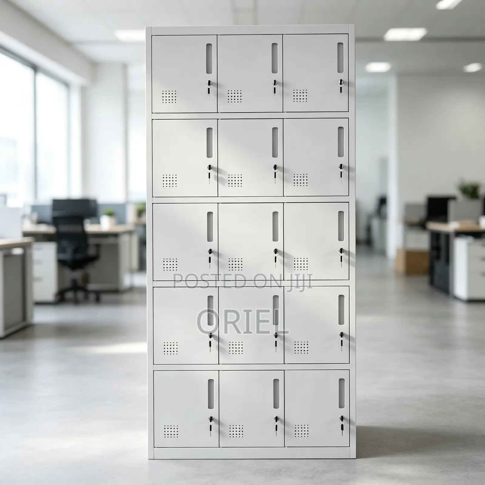 Office Cabinet : 15-Door Steel Locker Cabinet