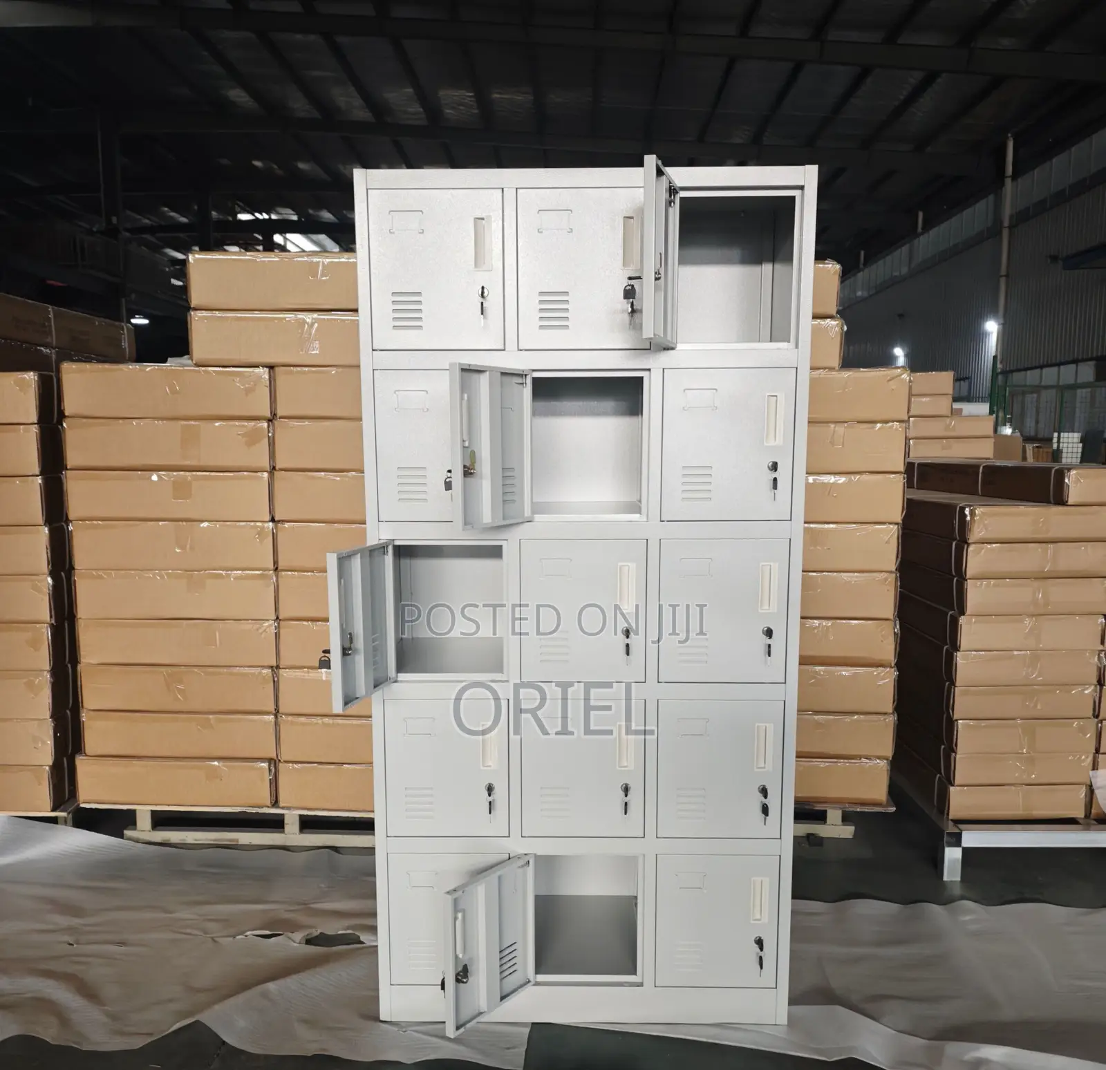 Office Cabinet : 15-Door Steel Locker Cabinet
