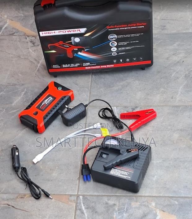Portable 12V Car Jump Starter Kit With Tyre Inflator 99800mAh