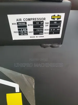 200 Litres Hisaki Air Compressor With 8.5hp Diesel Engine/3hp Motor