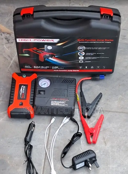 Portable Car Jump Starter Kit Plus Air Compressor Available