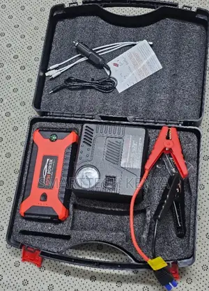 Emergency Car Jump Starter With Air Compressor LED Light