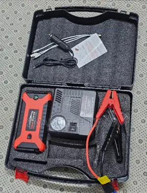 Emergency Car Jump Starter With Air Compressor LED Light