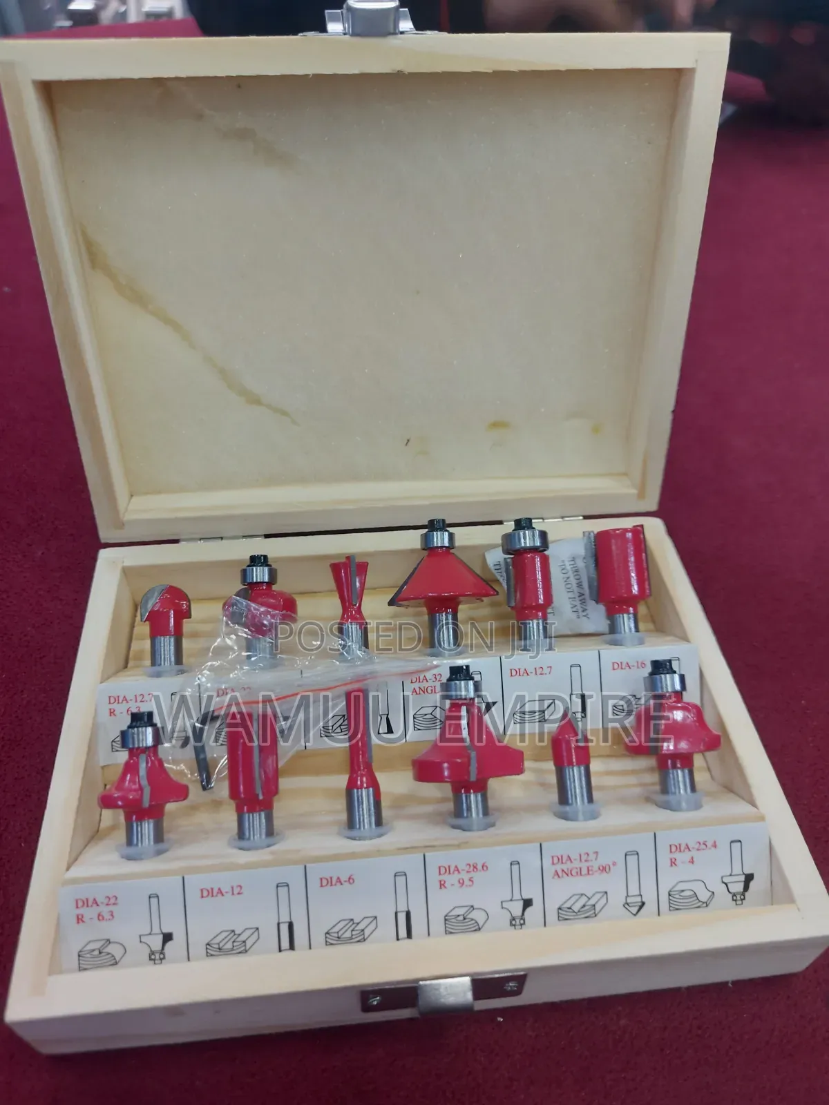 12-Piece Woodworking Router Bit Set With an 8mm Shank