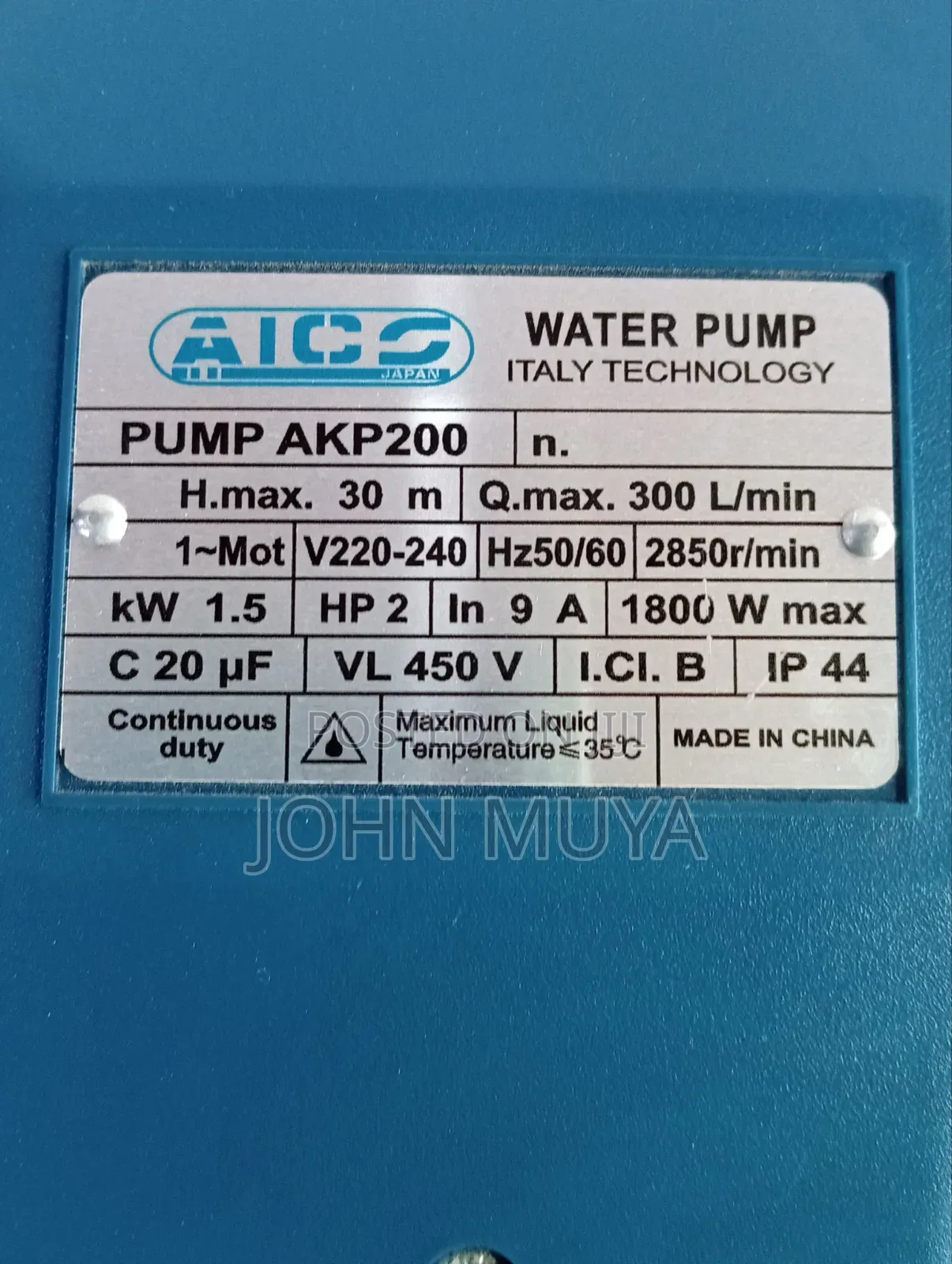 2-Inch/1.5kw Electric Surface Booster/Water Pump for Clean Water