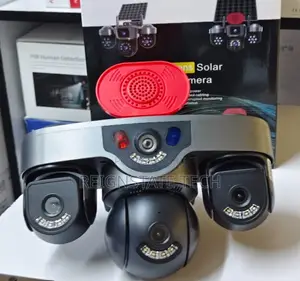 Solar Powered PTZ Camera With Inbuilt Siren With Remote Access 3Lens