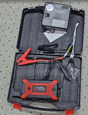 High Power Car Jump Starter With Air Compressor LED