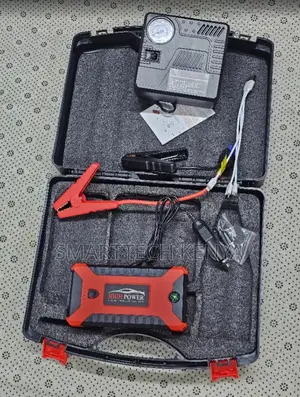High Power Car Jump Starter With Air Compressor LED