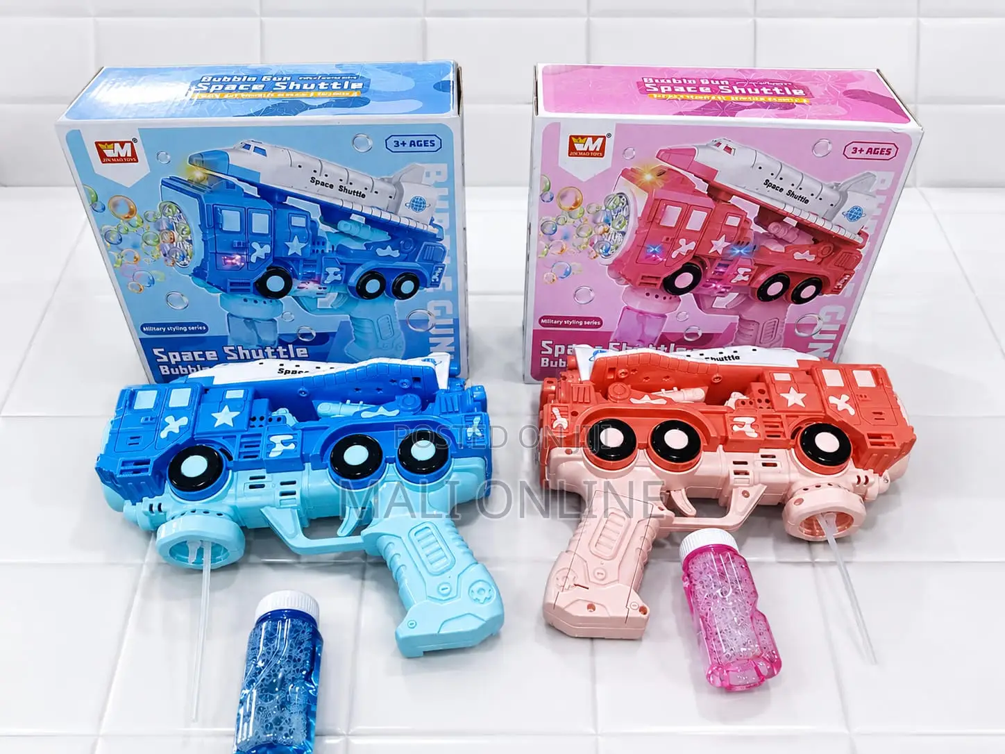 Bubble Gun Space Shuttle Car Automatic Light Up Leak-Proof One-Click