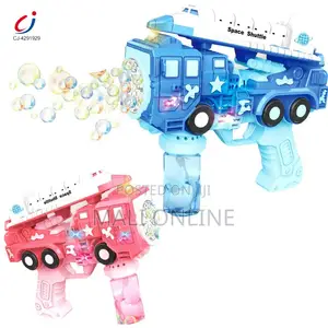 Bubble Gun Space Shuttle Car Automatic Light Up Leak-Proof One-Click