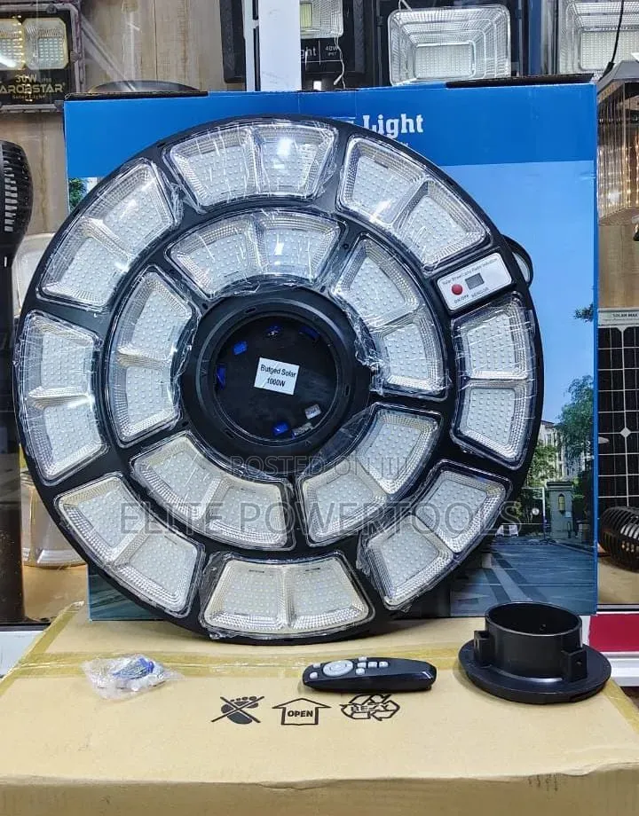 1000Watts UFO Solar Round Street Light#New Stock_ _Super Bright_
