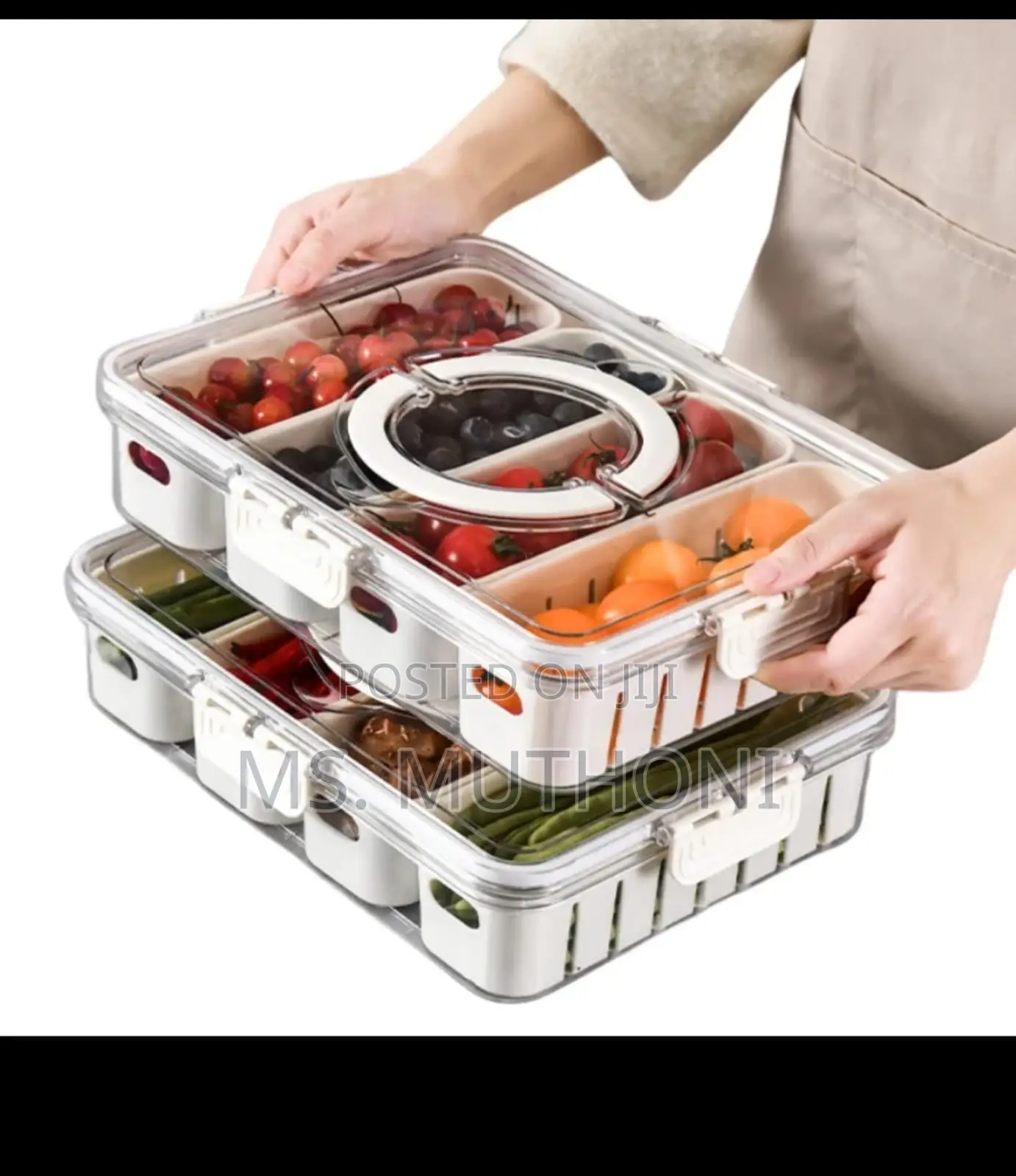 8-Grid Portable Fruits/ Desse/ Ingredients Organizer