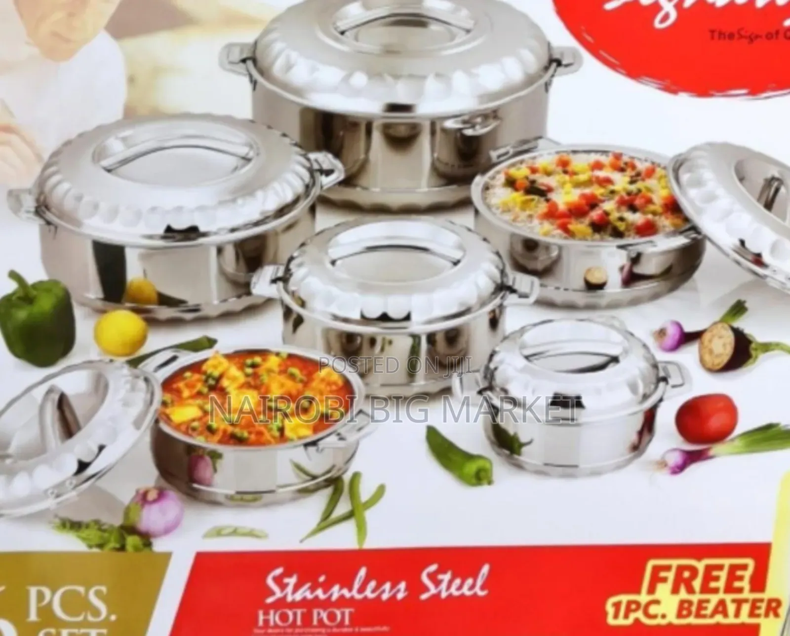 6pcs Signature Stainless Steel Hotpots