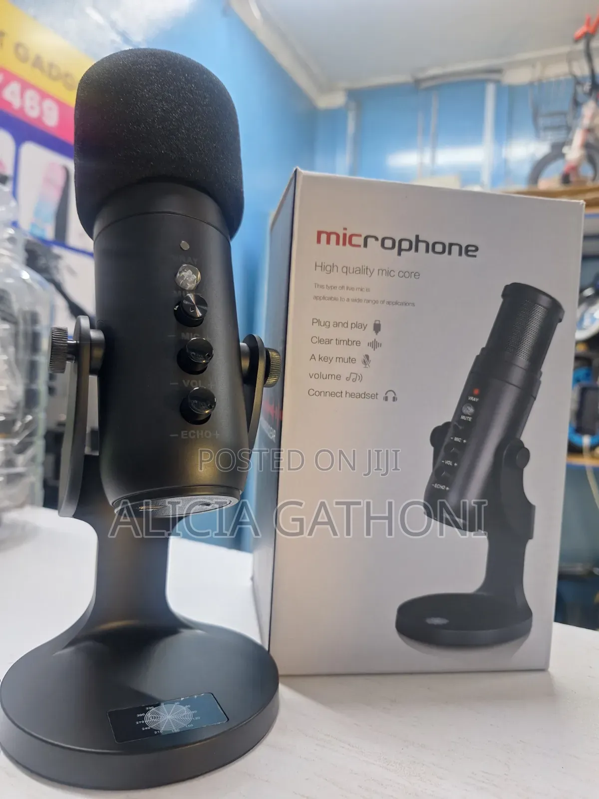USB Microphone With Volume Eco/Mute Button