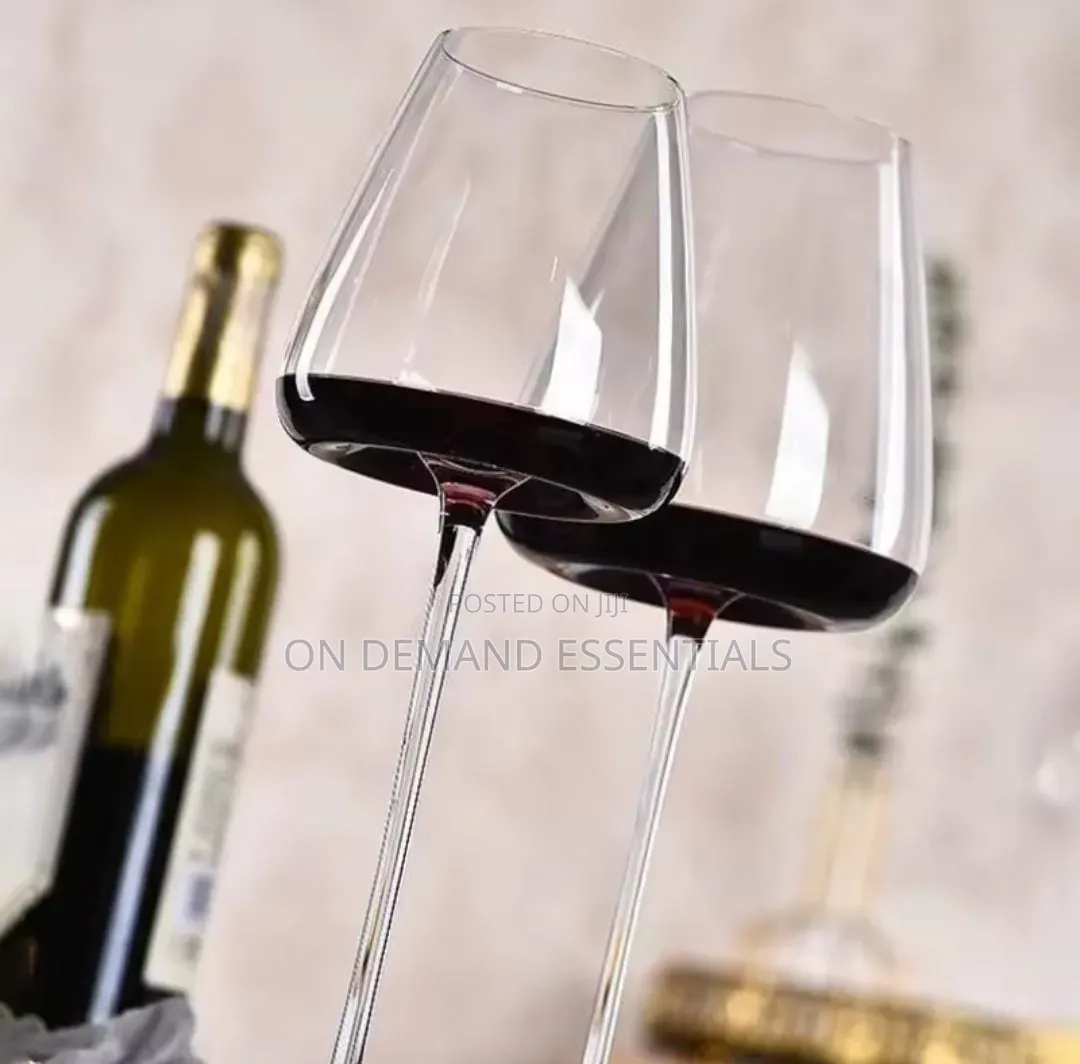 Long Stem Luxurious Wine Glasses Clear. 600ml 2pc