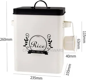 5 Kg Rice Storage Bucket / 5 Kg Metallic Rice Bin