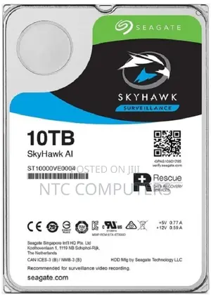 Seagate SkyHawk AI 10TB 3.5 Inch Internal Surveillance Hard Drive