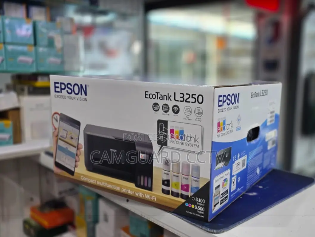 Epson EcoTank L3250 3-in-1 Wi-Fi Printer Includes 4 Color Ink Bottles)