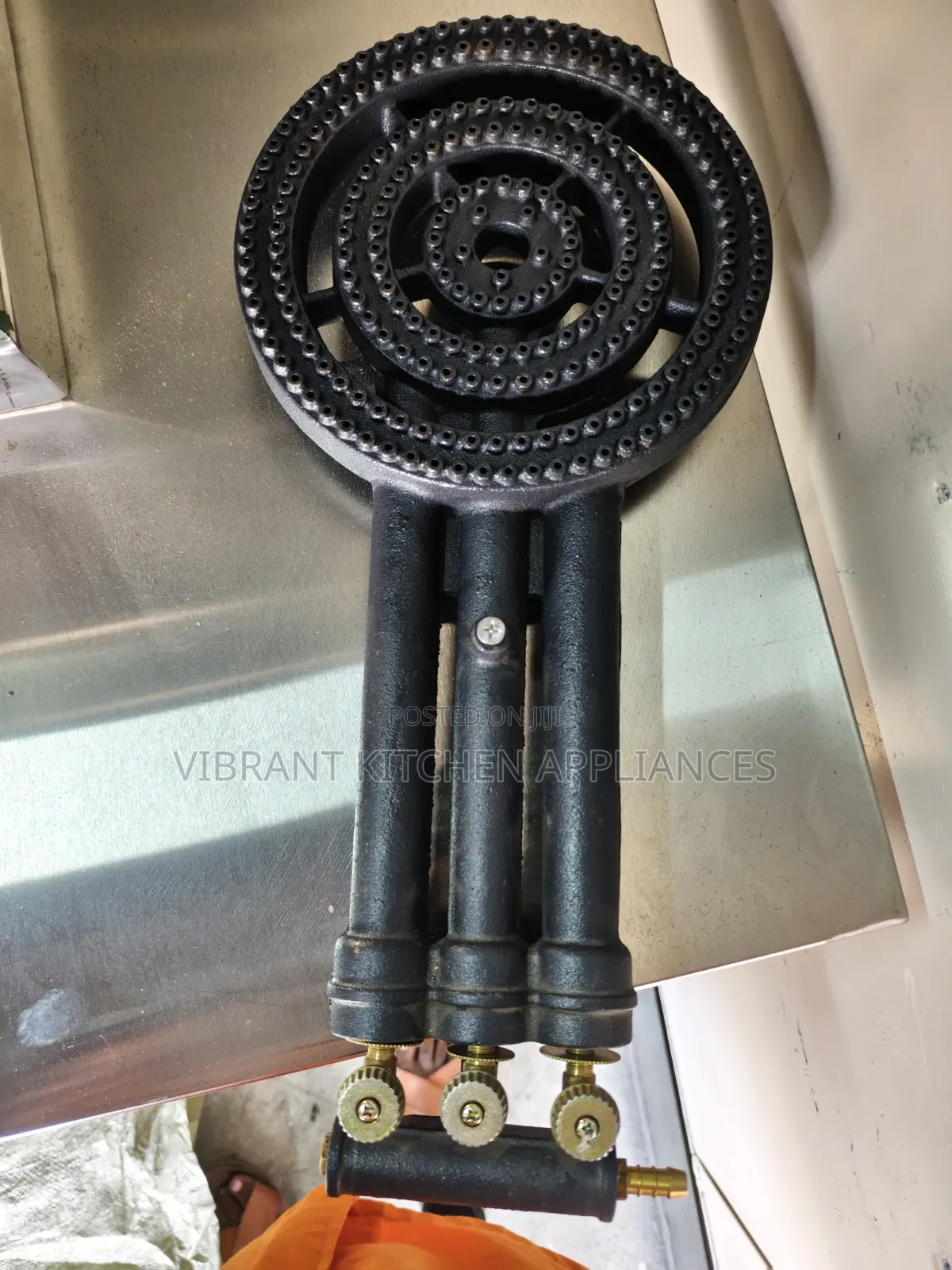3-Ring Cast Iron Gas Burner