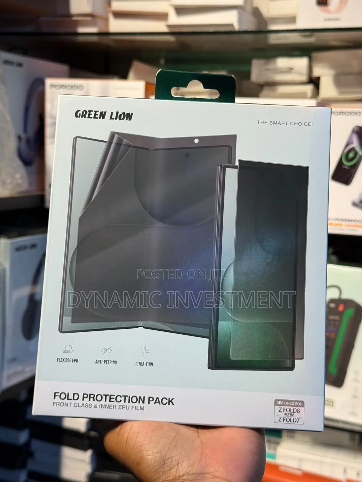 Samsung Z Fold 8 Ultra Green Lion Privacy Screen Protector