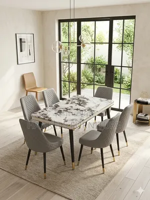 6 Seater Modern Dining Table – Stylish Elegant Dining Furniture