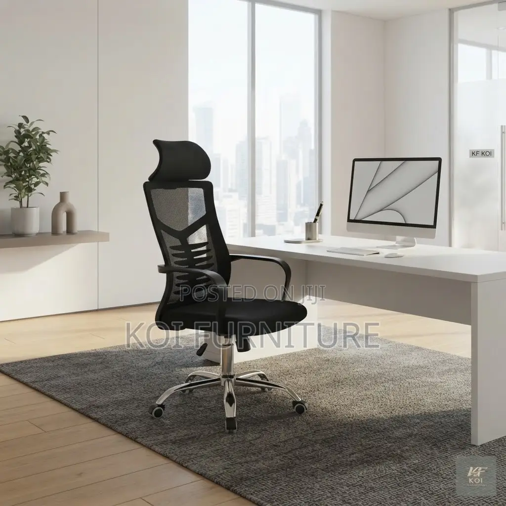 Office Chairs; Ergonomic Mesh Office Chair With Headrest