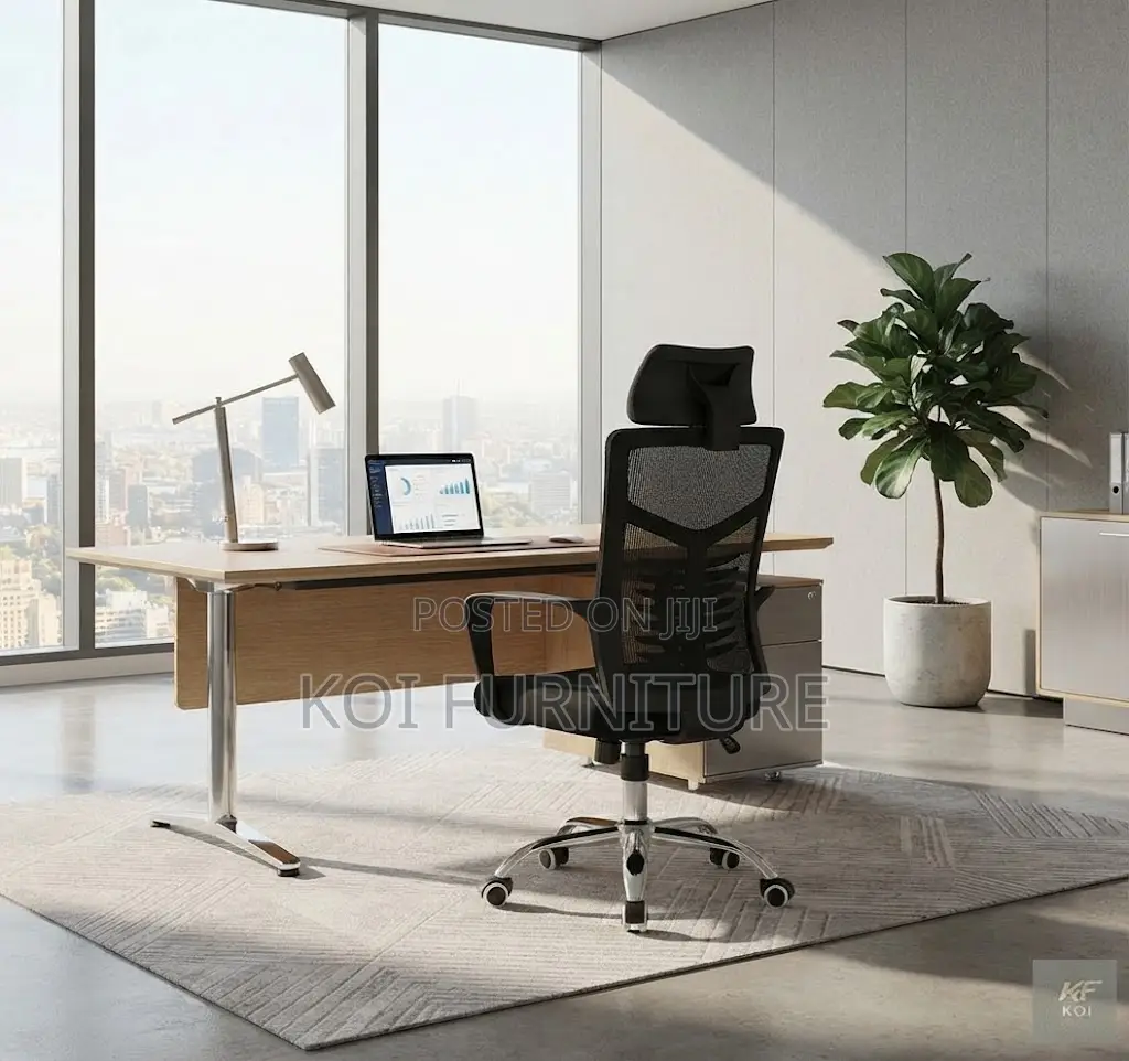 Office Chairs; Ergonomic Mesh Office Chair With Headrest