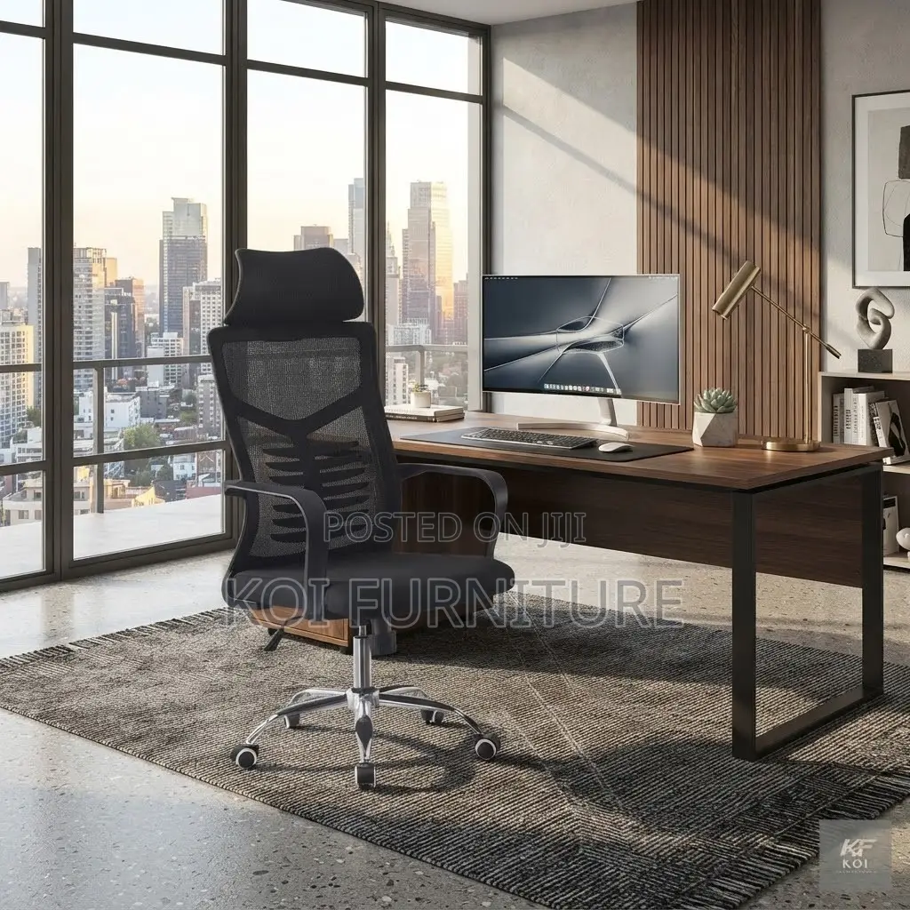 Office Chairs; Ergonomic Mesh Office Chair With Headrest