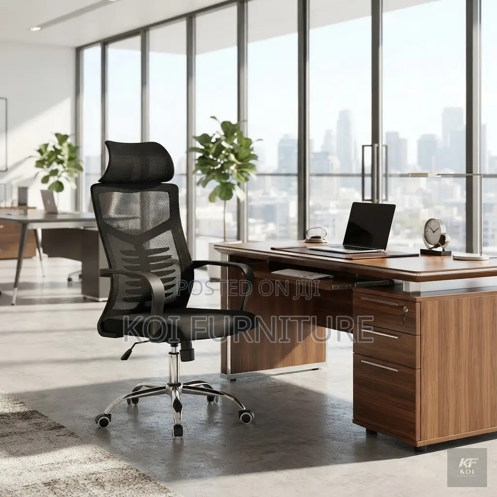 Office Chairs; Ergonomic Mesh Office Chair With Headrest