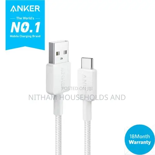 Anker 322 USB-a to USB-C 15w Cable (3ft) Nylon Braided – A81h5h11