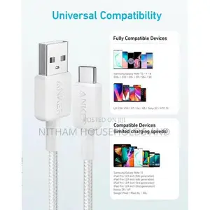 Anker 322 USB-a to USB-C 15w Cable (3ft) Nylon Braided – A81h5h11