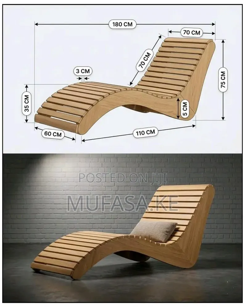 Modern Wave Lounger - DIY Step by Step PDF Plans
