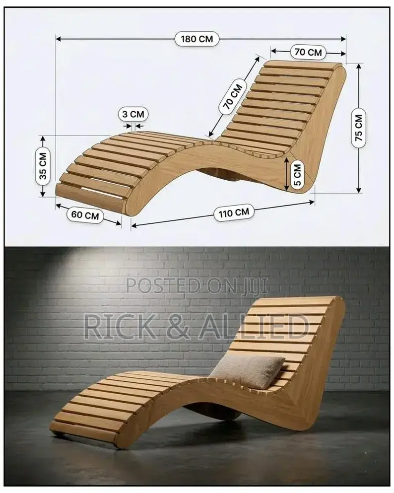 Modern Wave Lounger - DIY Step by Step PDF Plans