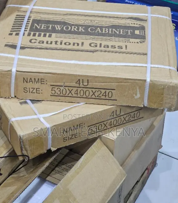 4U Lockable Network Cabinet With Tempered Glass Door