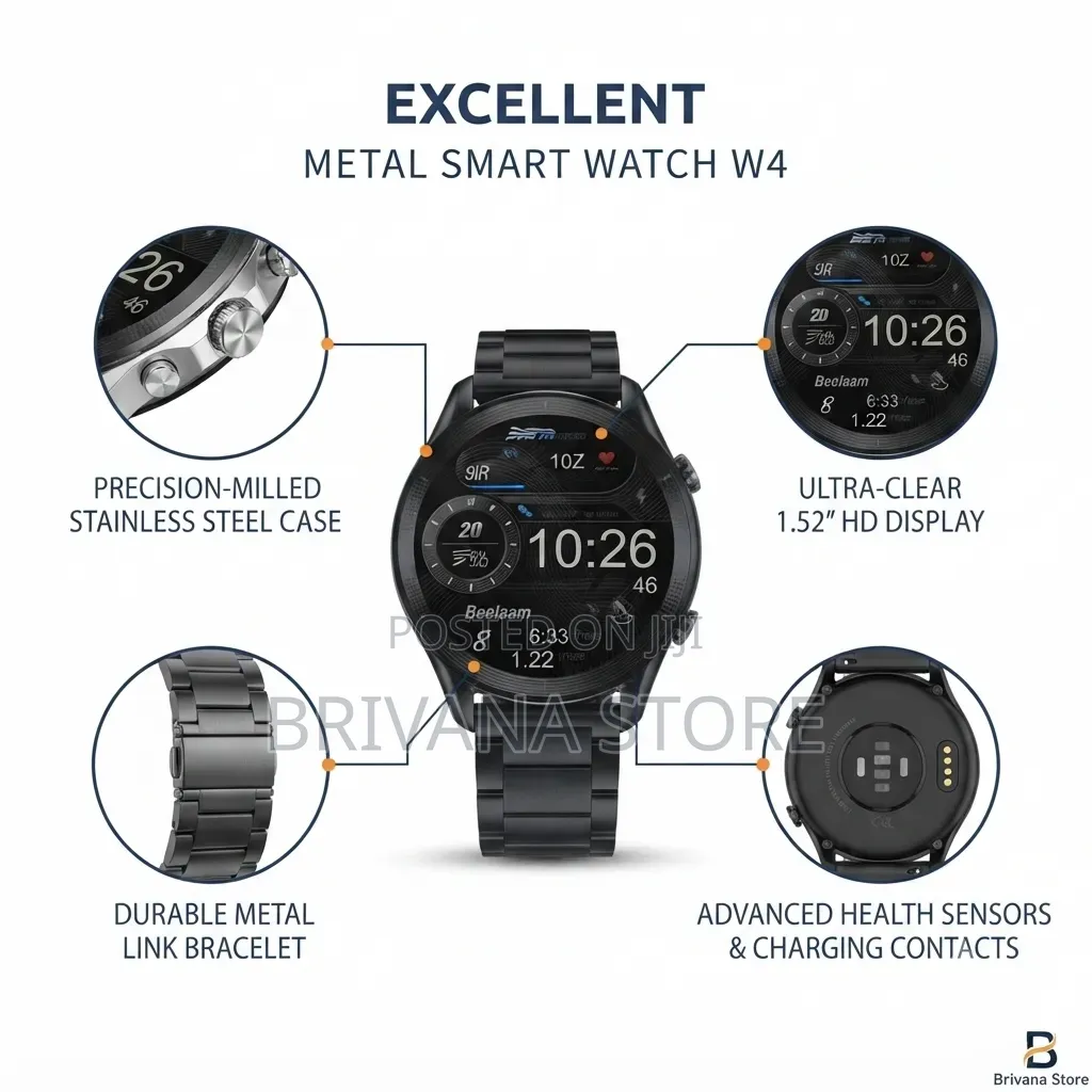 Excellent Smart Watch Metallic Series – Bluetooth Fitness Call