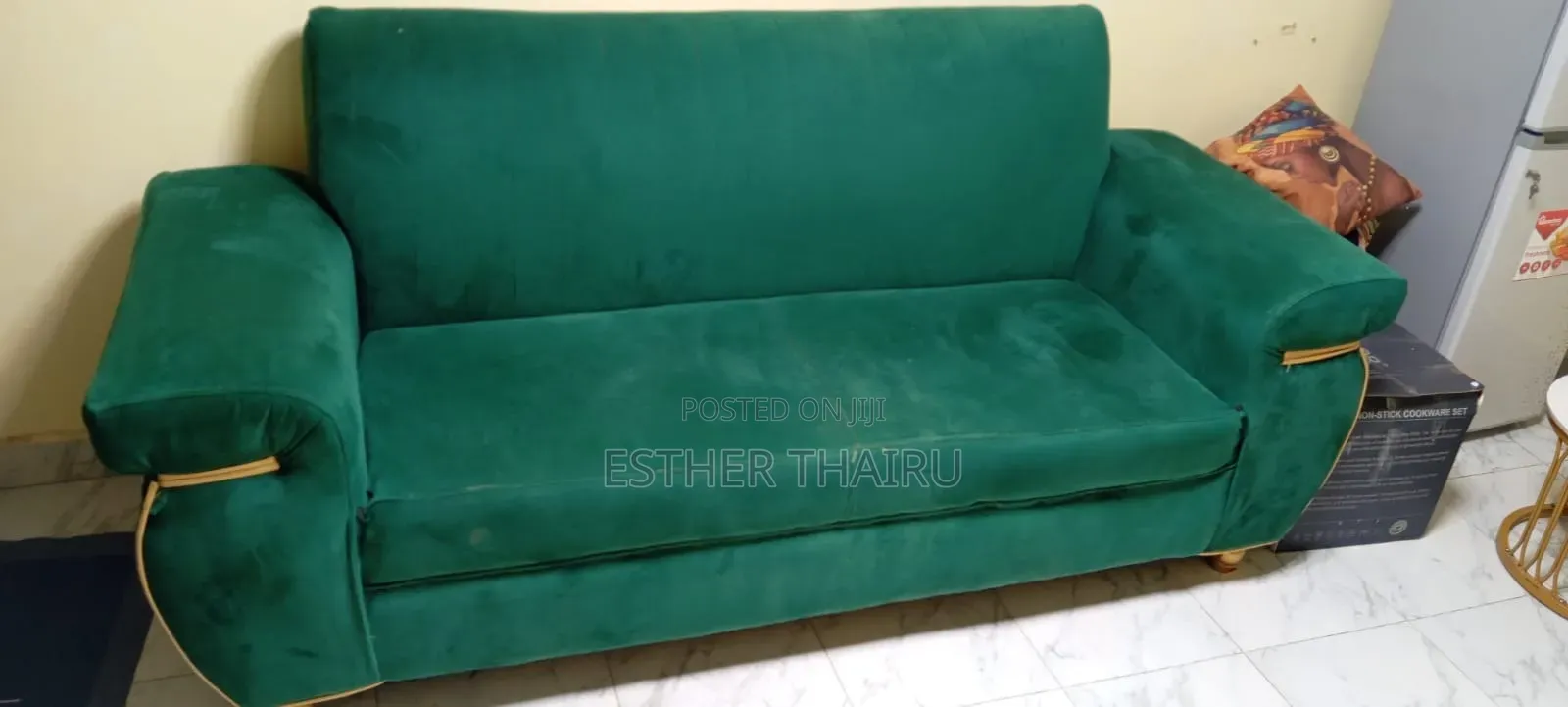 3-Seater-Emerald Green