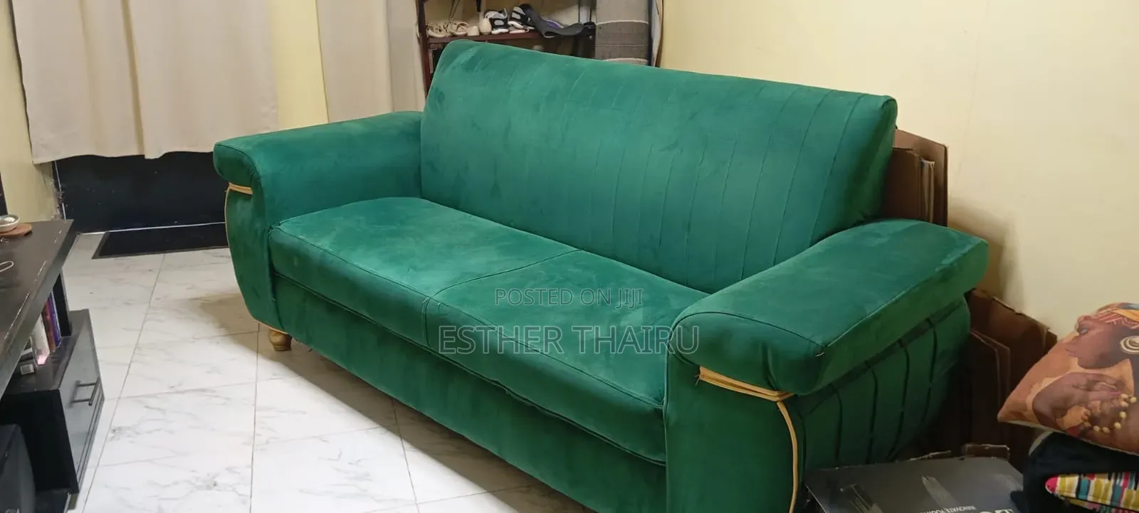 3-Seater-Emerald Green