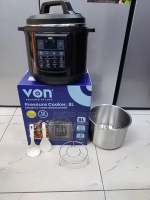 *Von Pressure Cooker 8L With Stainless Steel Pot