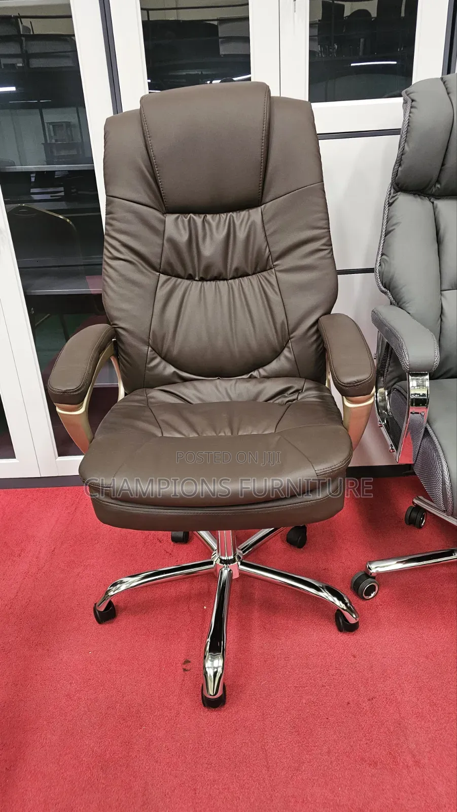 Imperial Crest Leather Chair