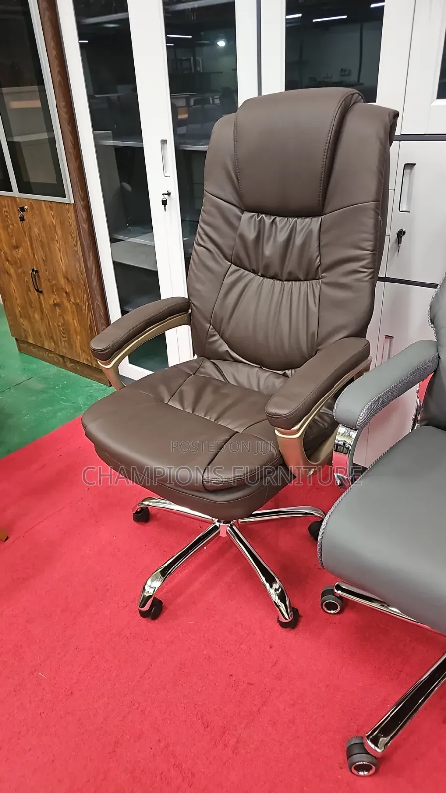 Imperial Crest Leather Chair