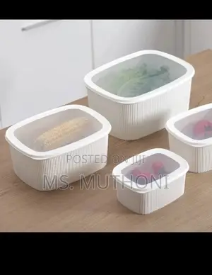 4-Piece Ribbed Airtight Food Storage Set