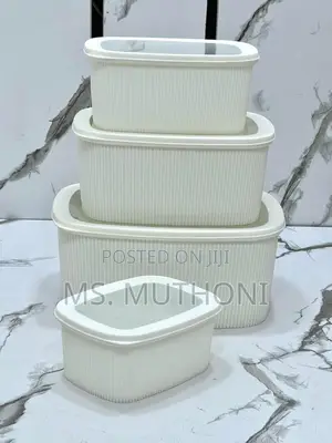 4-Piece Ribbed Airtight Food Storage Set