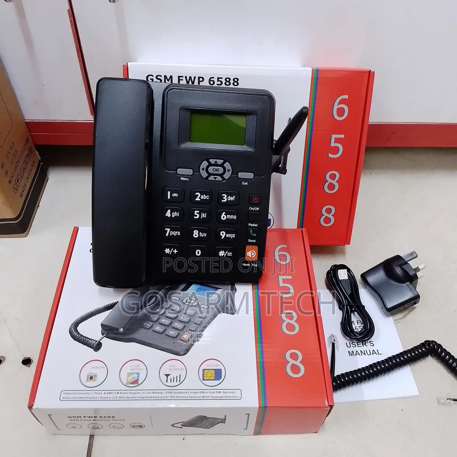 Wireless 6588 Dual SIM GSM Desktop Telephone Deskphone
