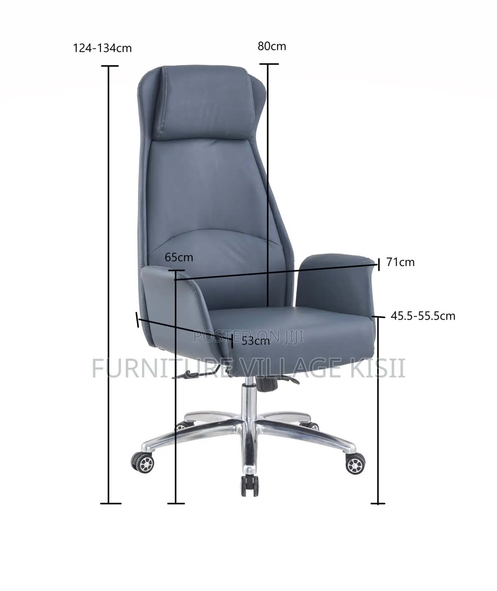 Office Furniture: Leather High Back Office Chair